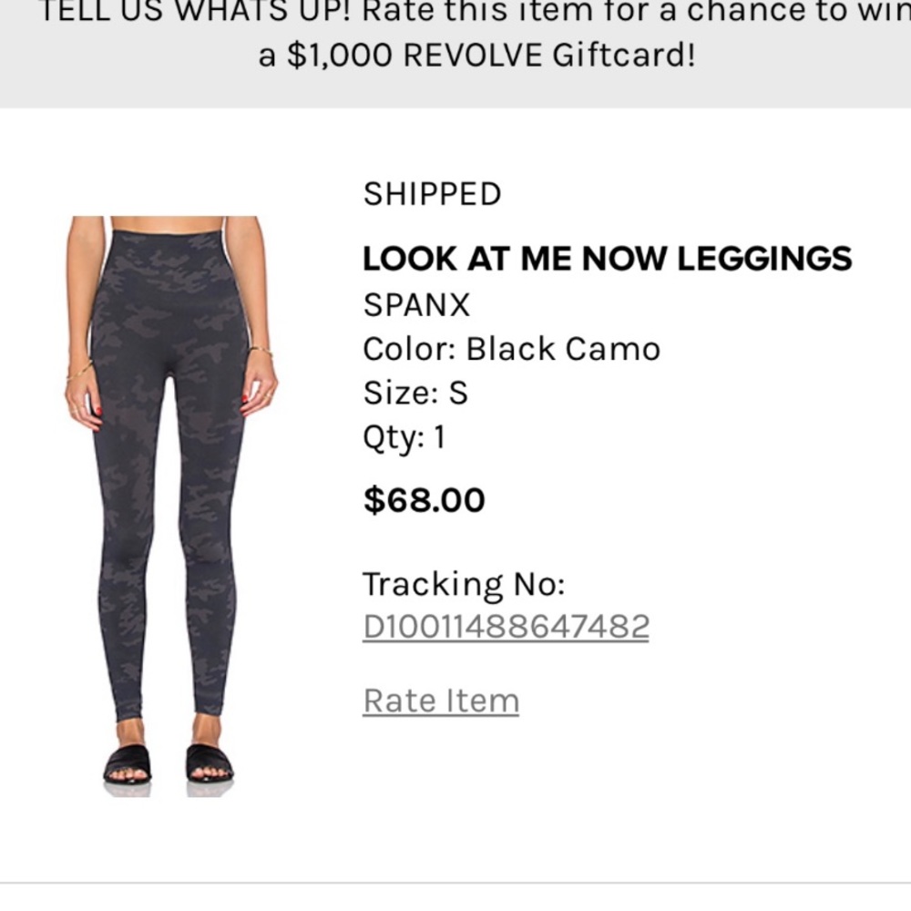 SPANX black camo leggings